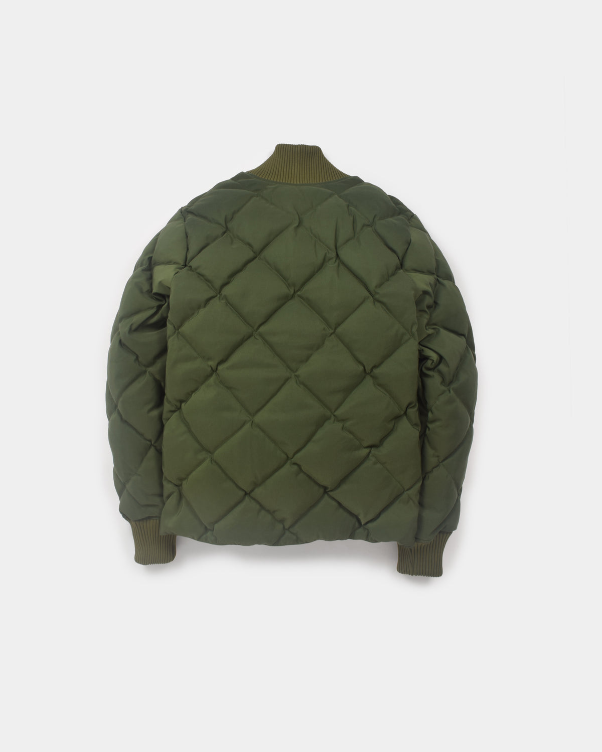 Diagonal Quilt Sweater - Olive