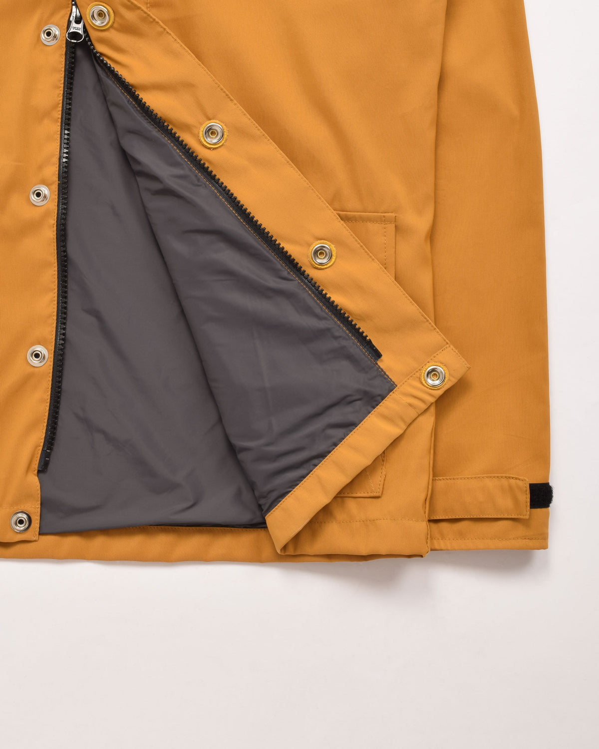 Michi Jacket in Mustard  hem and lining detail