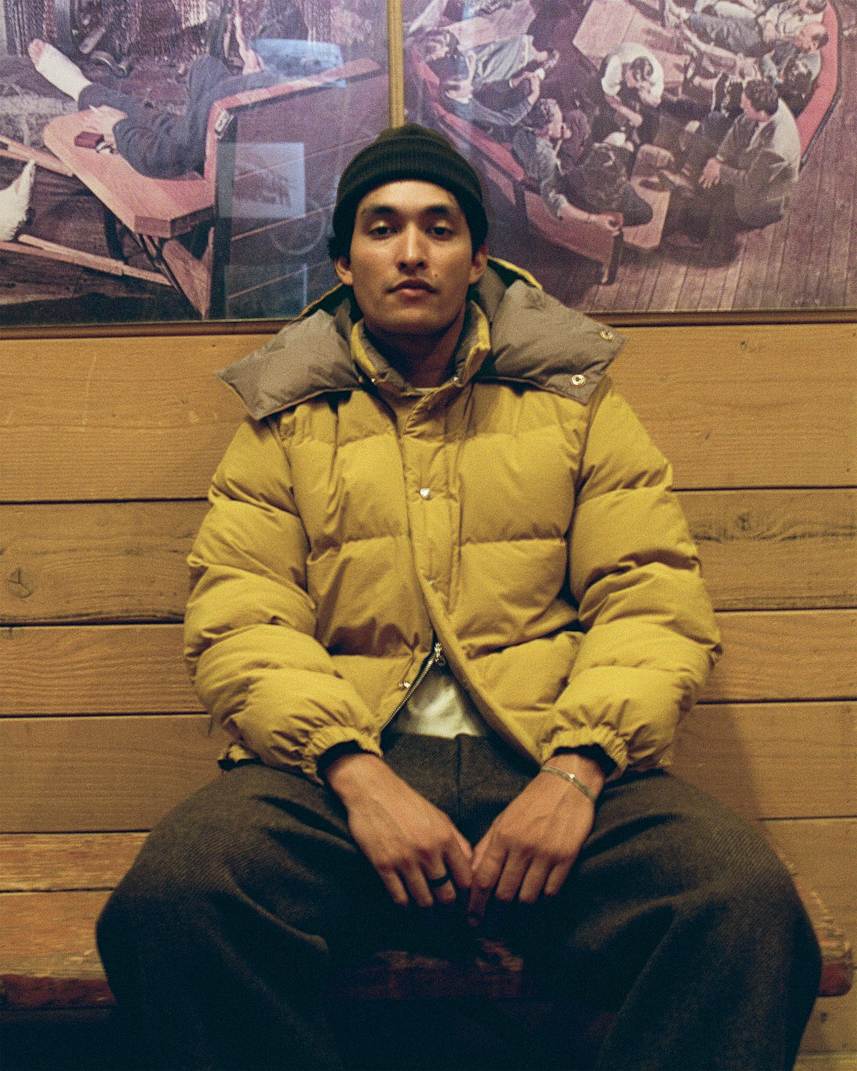 Down Sweater - Recycled Ripstop - Mustard
