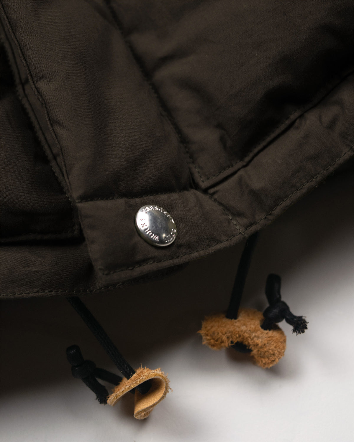 Down Sweater - Dry Wax Cotton - Vintage Black (Dark Brown)