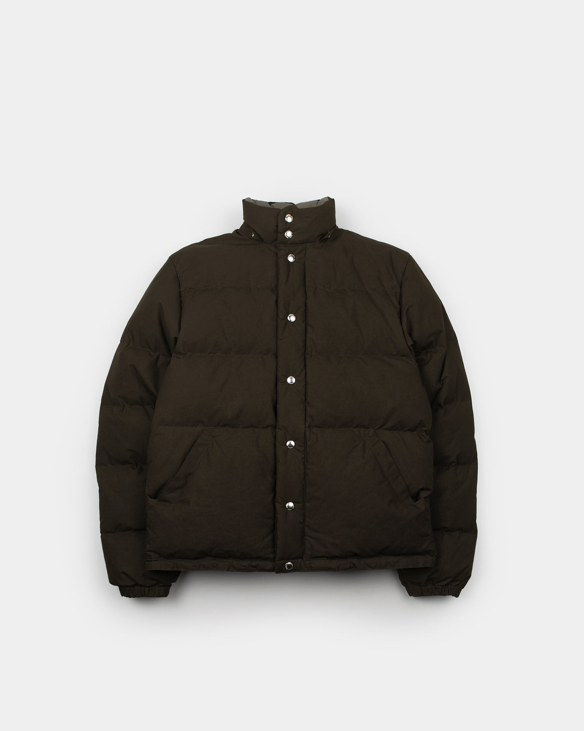 Down Sweater - Dry Wax Cotton - Vintage Black (Dark Brown)