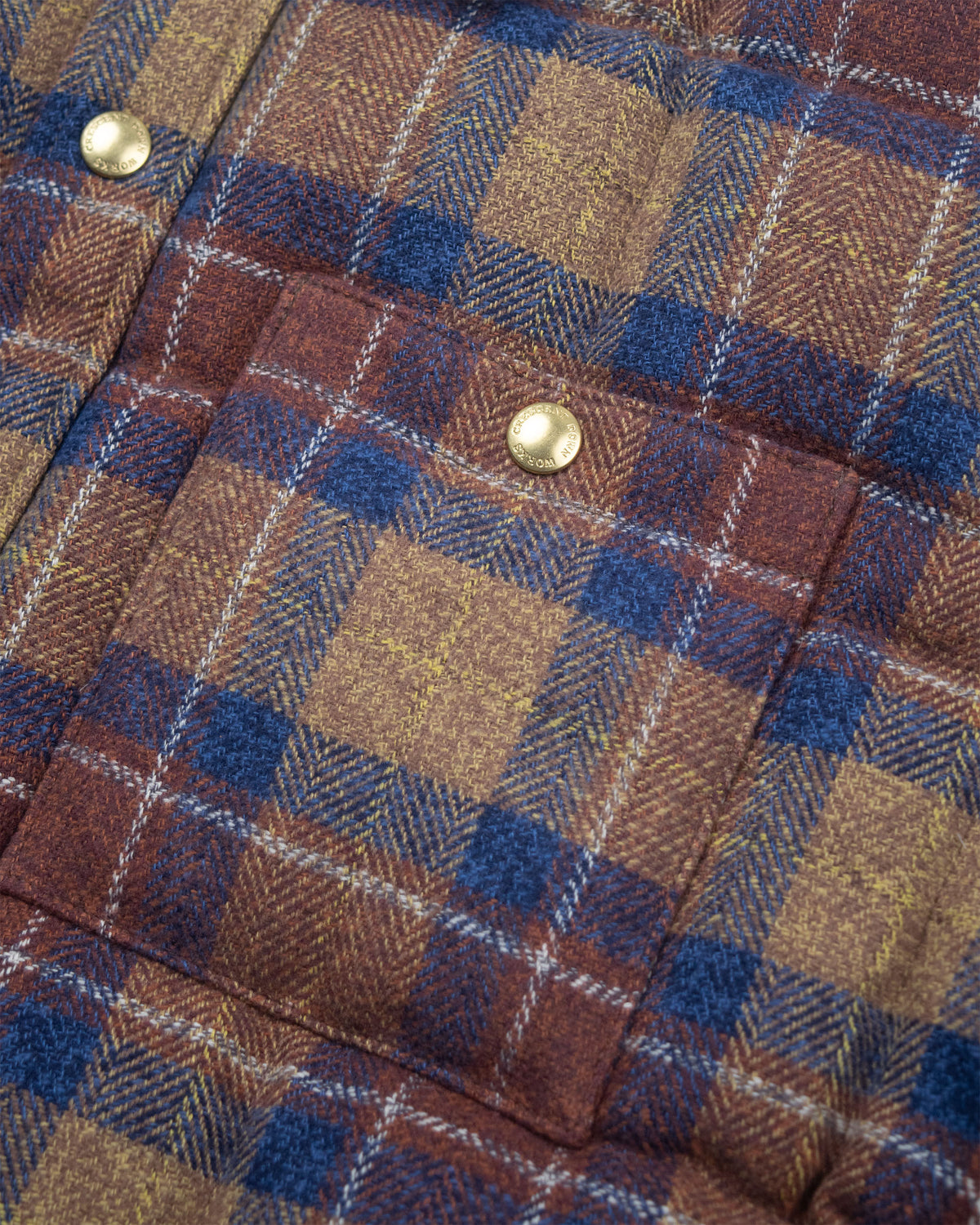 Down Shirt – Cotton Flannel - Brownstone Blue Plaid