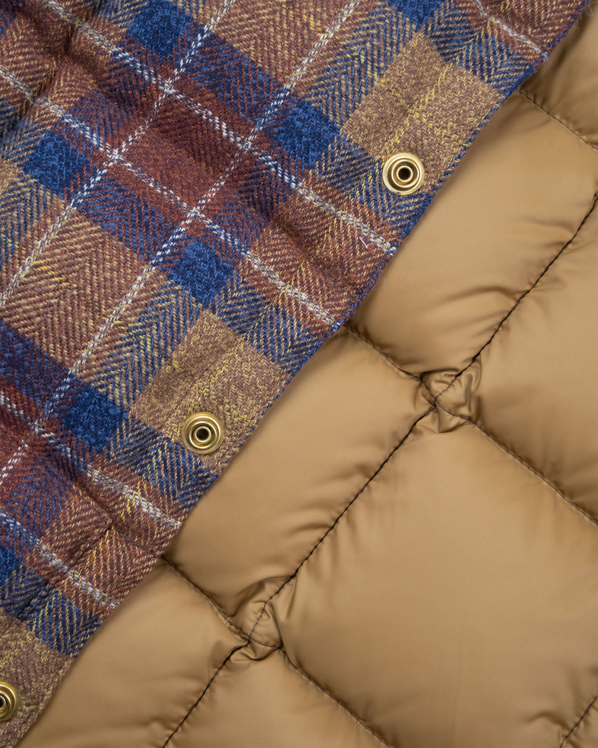 Down Shirt – Cotton Flannel - Brownstone Blue Plaid