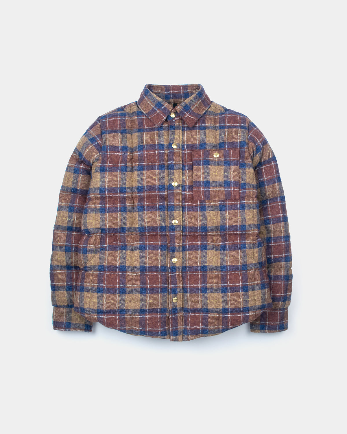 Down Shirt – Cotton Flannel - Brownstone Blue Plaid