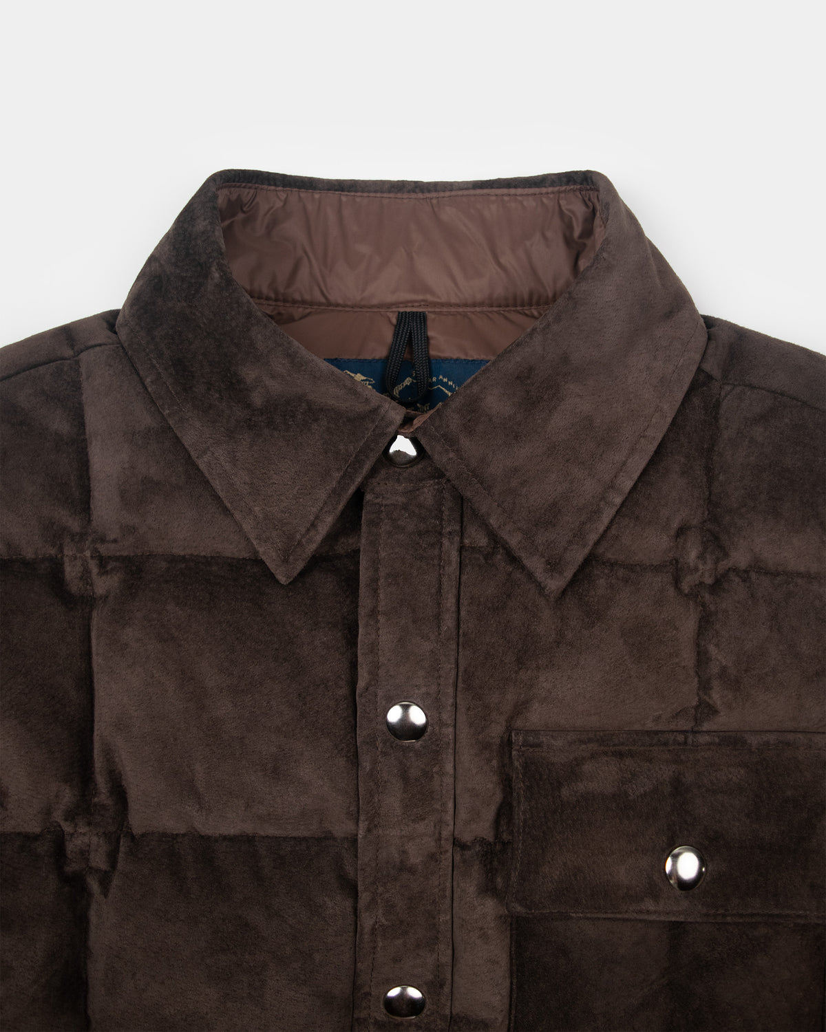 Down Shirt - Suede - Espresso Brown (Pre-Order)