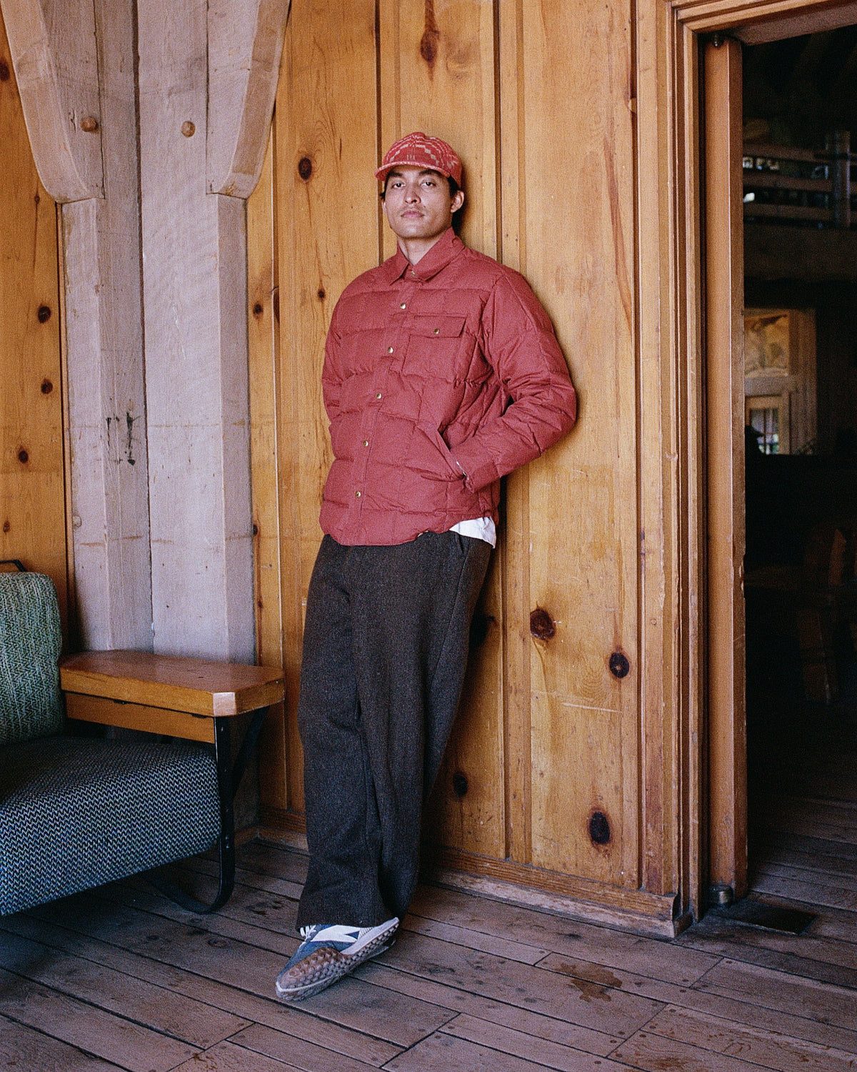 Down Shirt - Dry Wax Cotton - Paddington Red