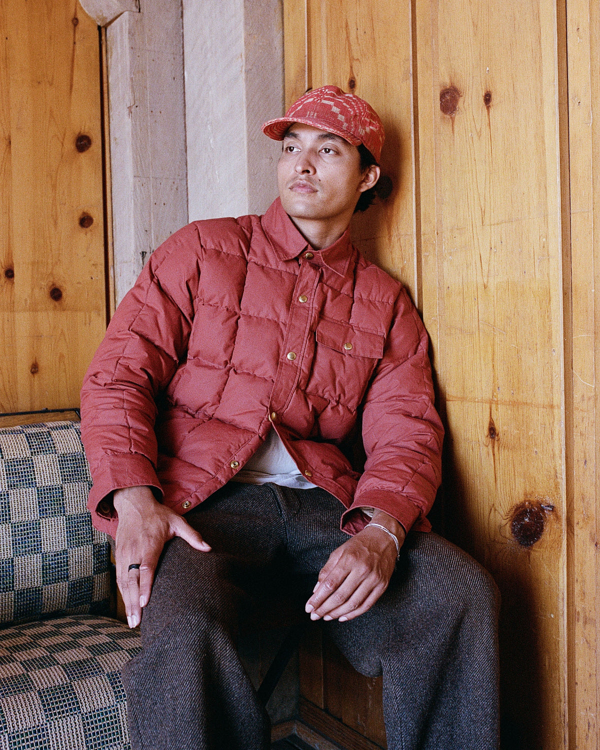 Down Shirt - Dry Wax Cotton - Paddington Red