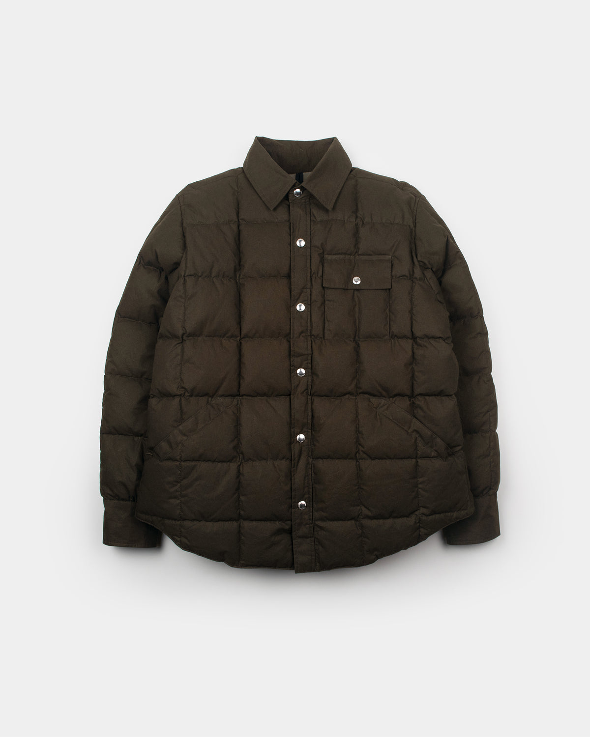 Down Shirt - Dry Wax Cotton - Vintage Black (Dark Brown)