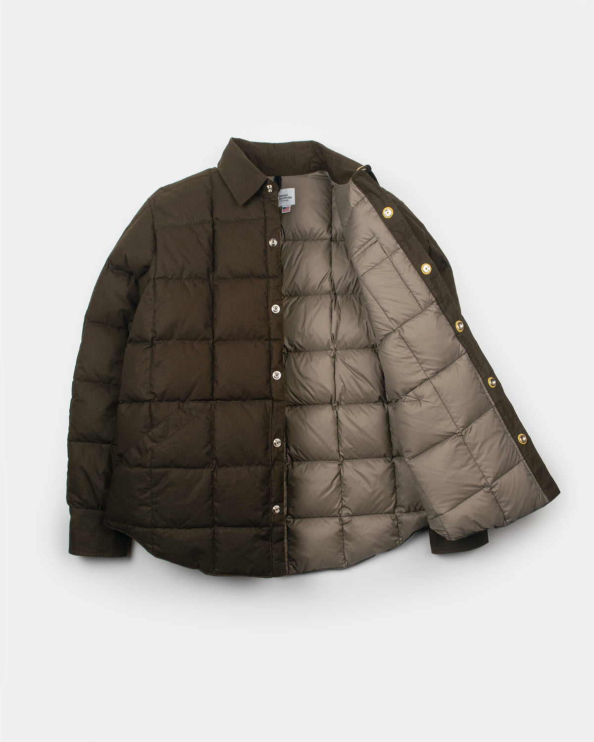 Down Shirt - Dry Wax Cotton - Vintage Black (Dark Brown)