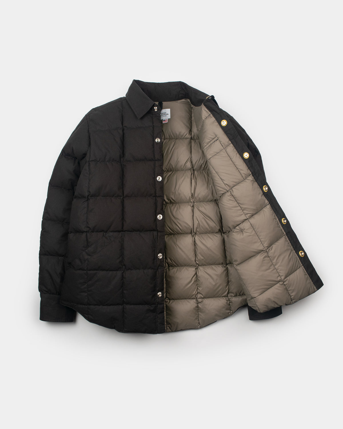 Down Shirt - Dry Wax Cotton - Vintage Black (Dark Brown)