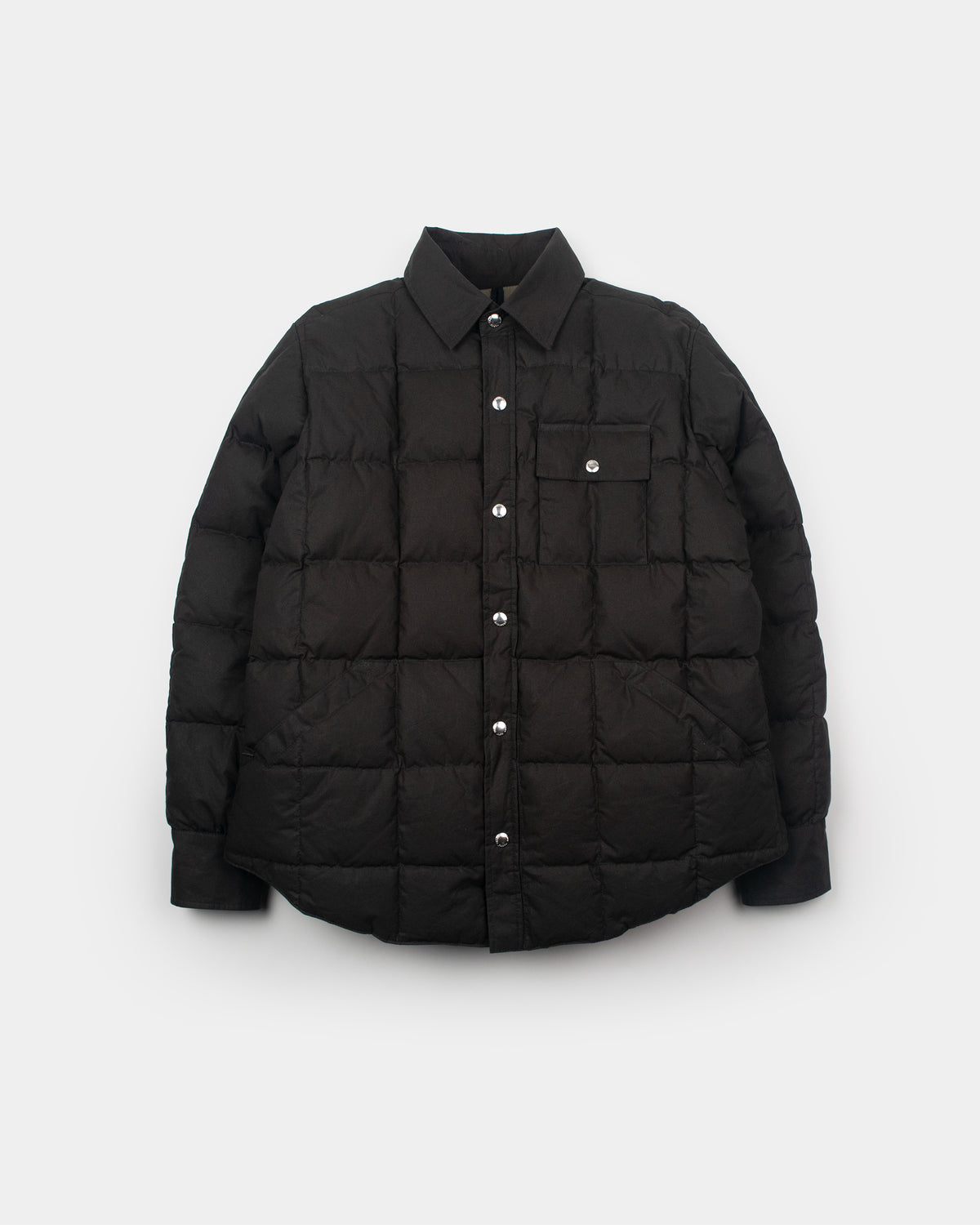 Down Shirt - Dry Wax Cotton - Vintage Black (Dark Brown)