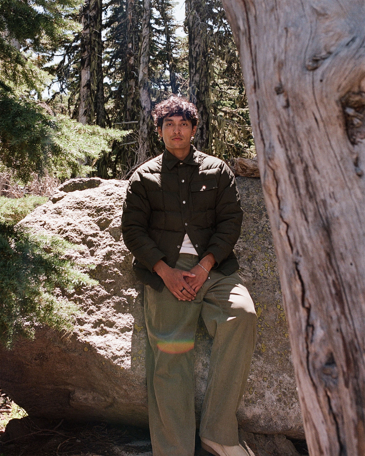 Down Shirt - Dry Wax Cotton - Vintage Black (Dark Brown)