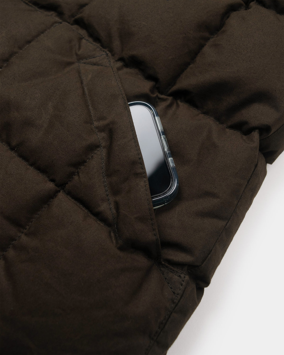 Down Shirt - Dry Wax Cotton - Vintage Black (Dark Brown)