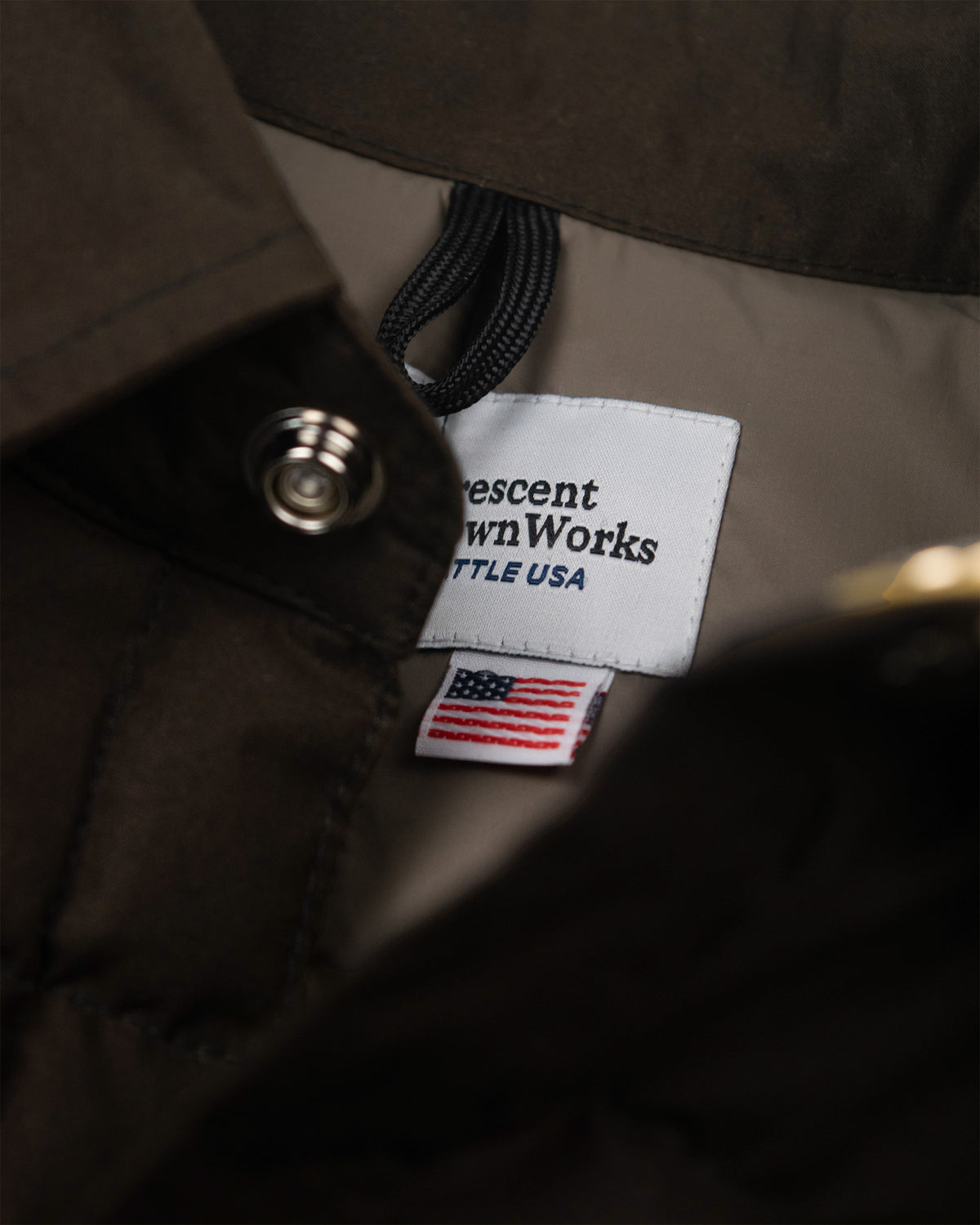 Down Shirt - Dry Wax Cotton - Vintage Black (Dark Brown)