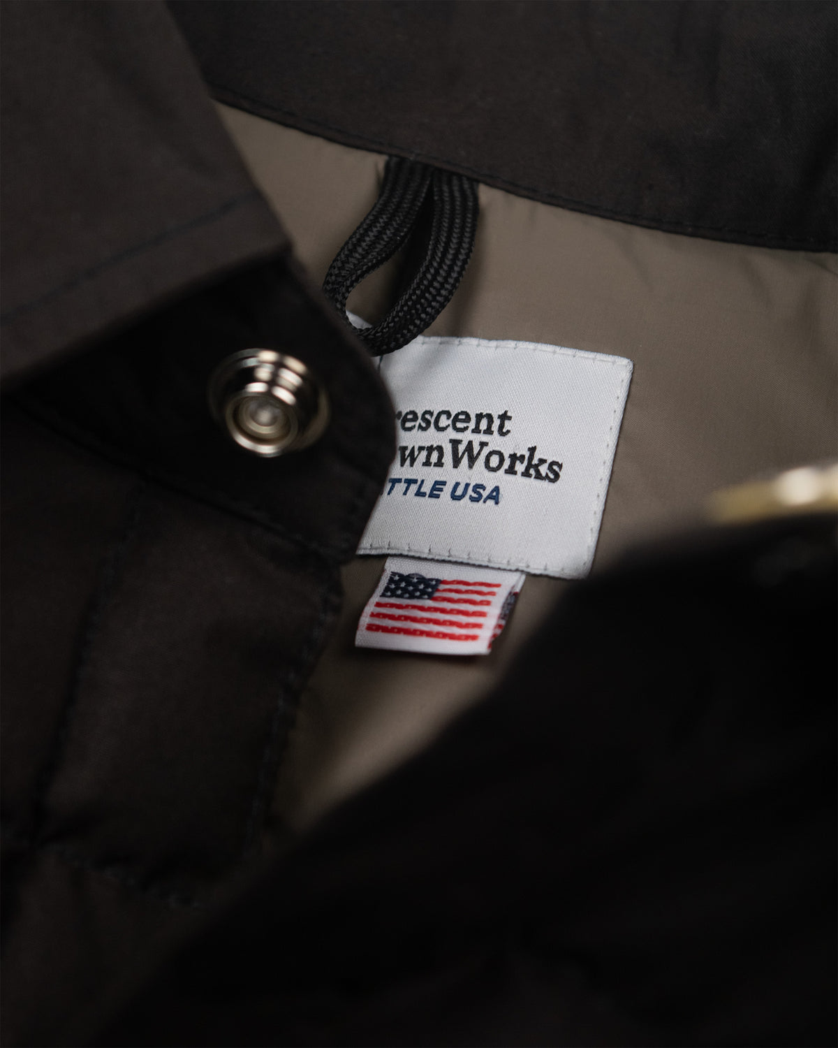 Down Shirt - Dry Wax Cotton - Vintage Black (Dark Brown)