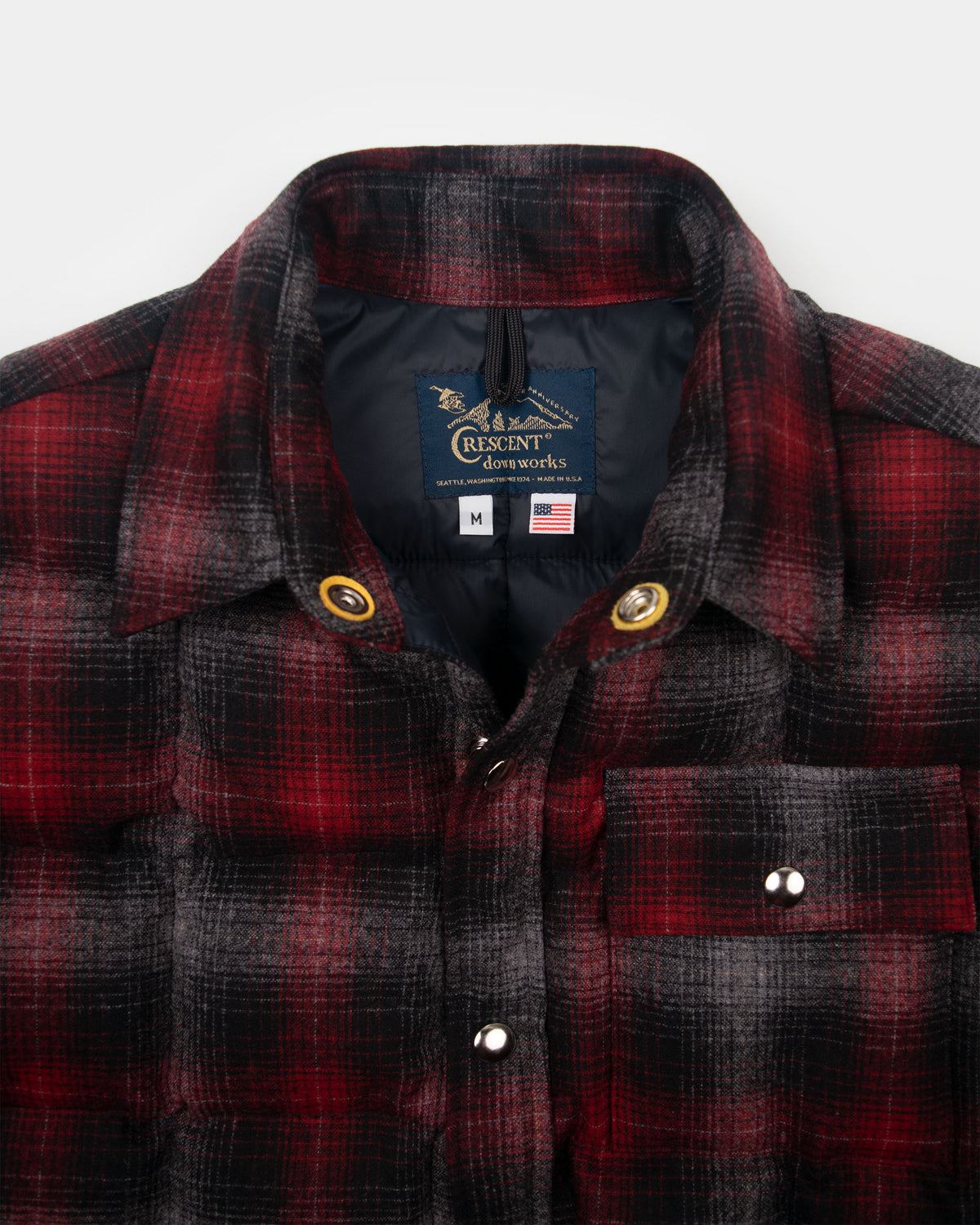 Down Shirt – Pendleton Wool Plaid - Red Ombre