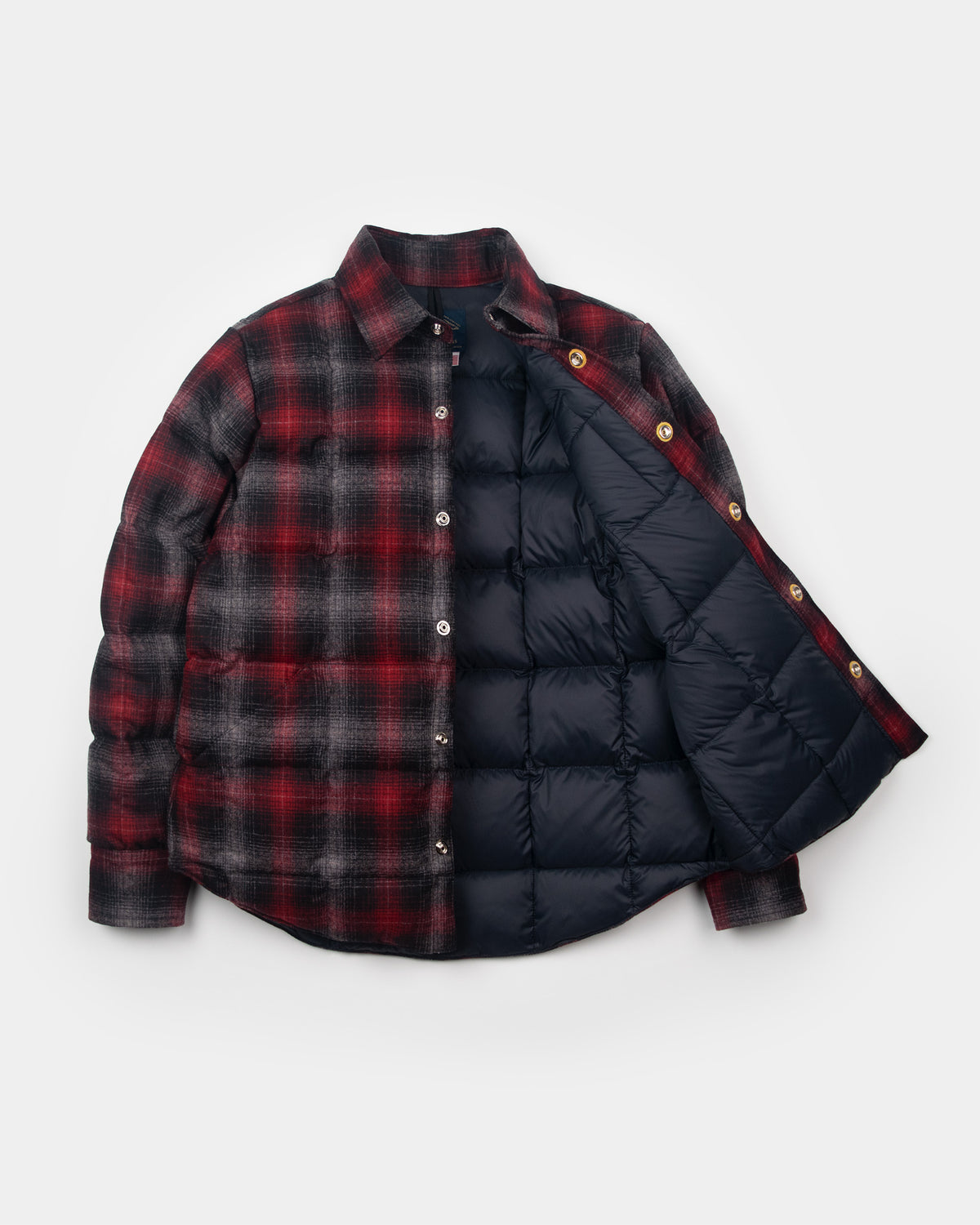 Down Shirt – Pendleton Wool Plaid - Red Ombre