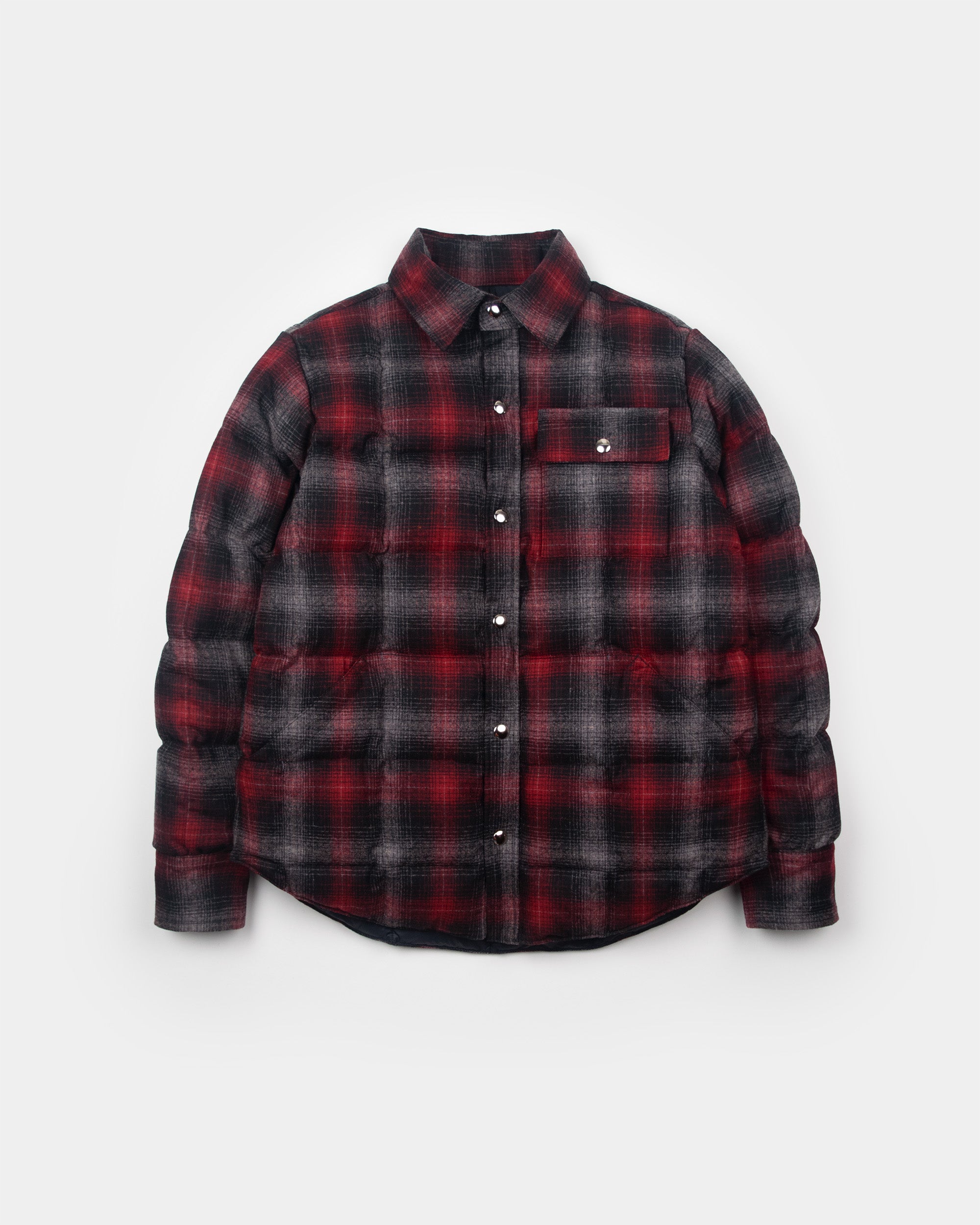 Down Shirt – Pendleton Wool Plaid - Red Ombre - Crescent Down Works