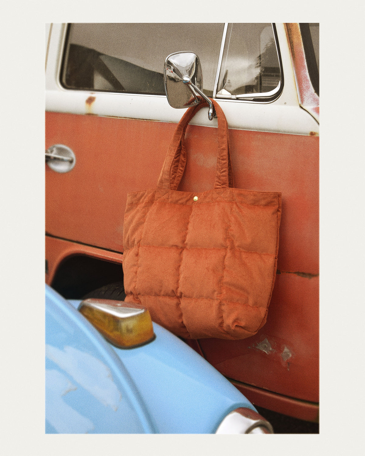 Down Tote - Corduroy - Burnt Orange