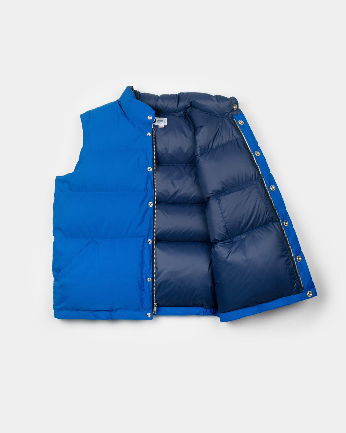 Down Italian Vest - Titan Blue