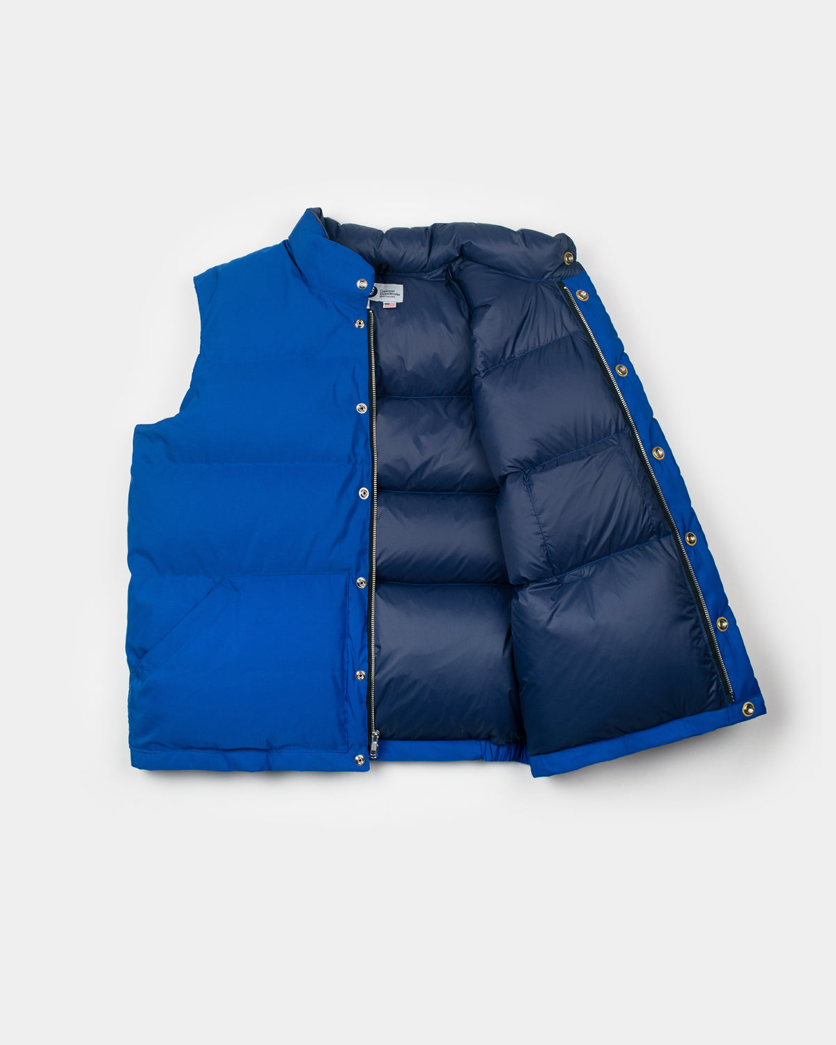 Down Italian Vest - Titan Blue