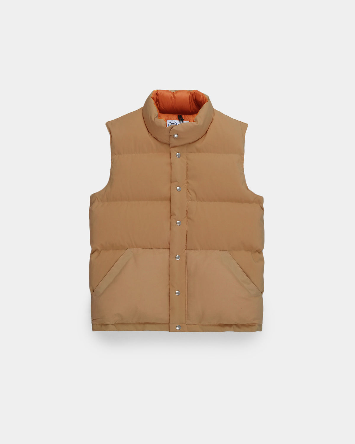 Down Italian Vest - Tan &amp; Rust