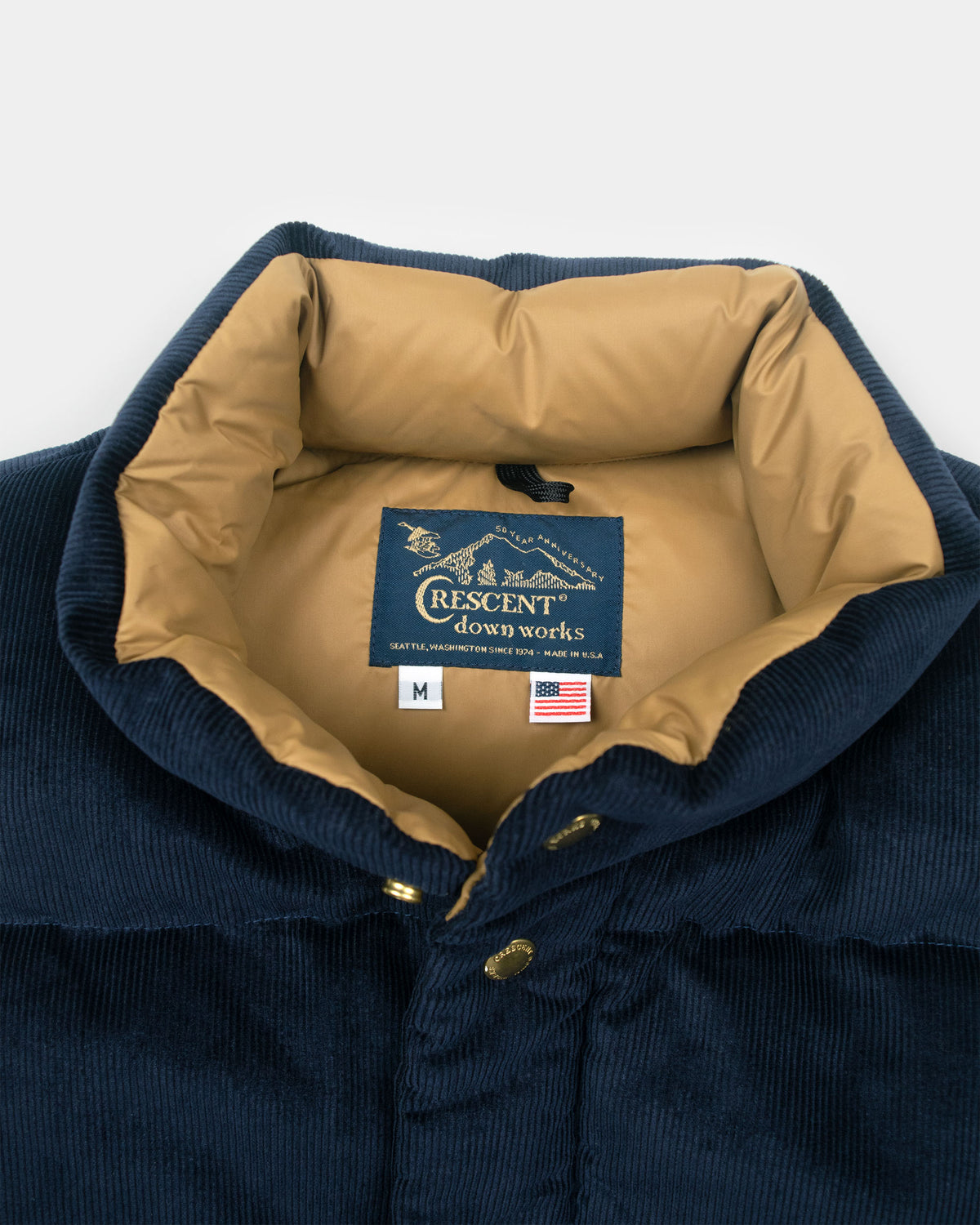 Down Italian Vest - Corduroy - Navy