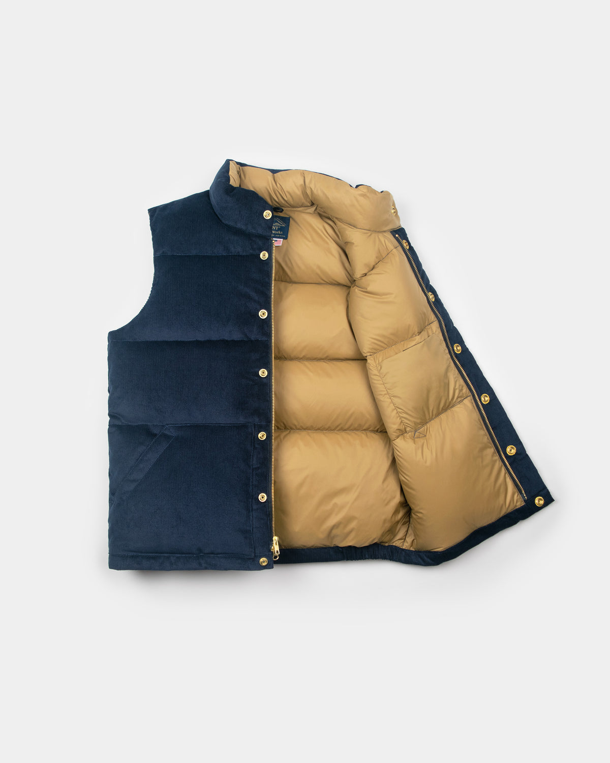 Down Italian Vest - Corduroy - Navy