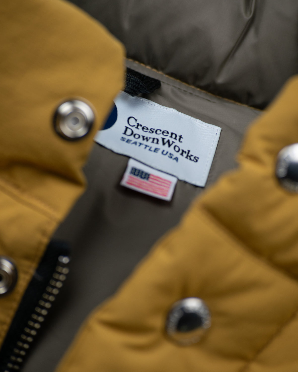 Down Italian Vest - Recycled Ripstop - Mustard