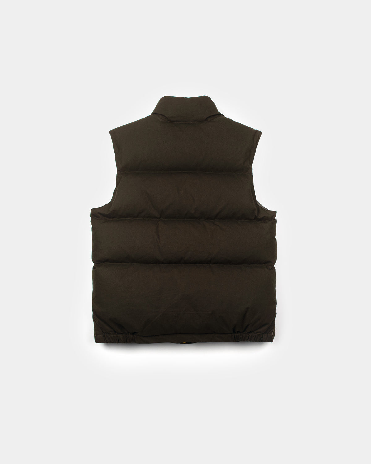 Down Italian Vest - Dry Wax Cotton - Vintage Black (Dark Brown)