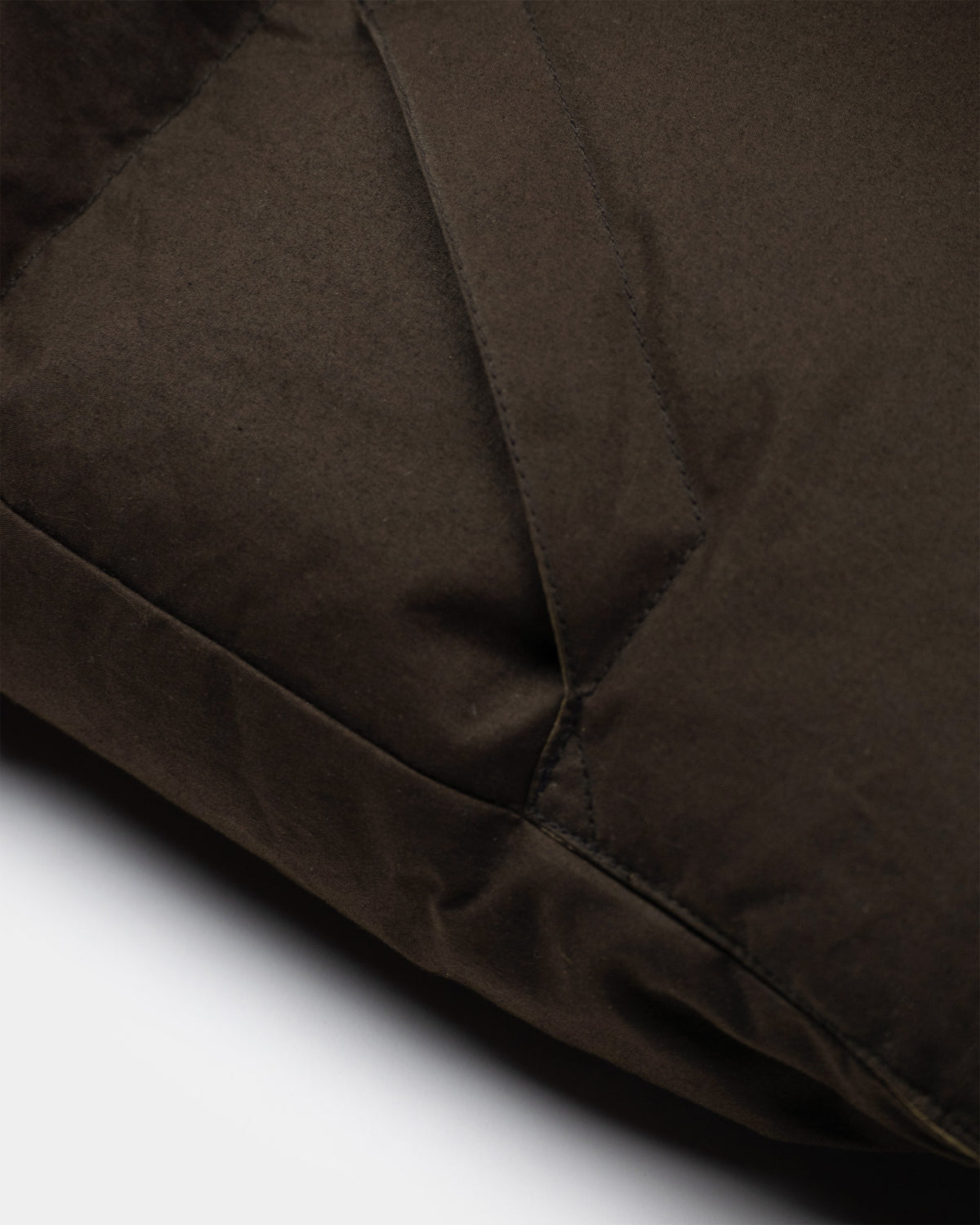 Down Italian Vest - Dry Wax Cotton - Vintage Black (Dark Brown)