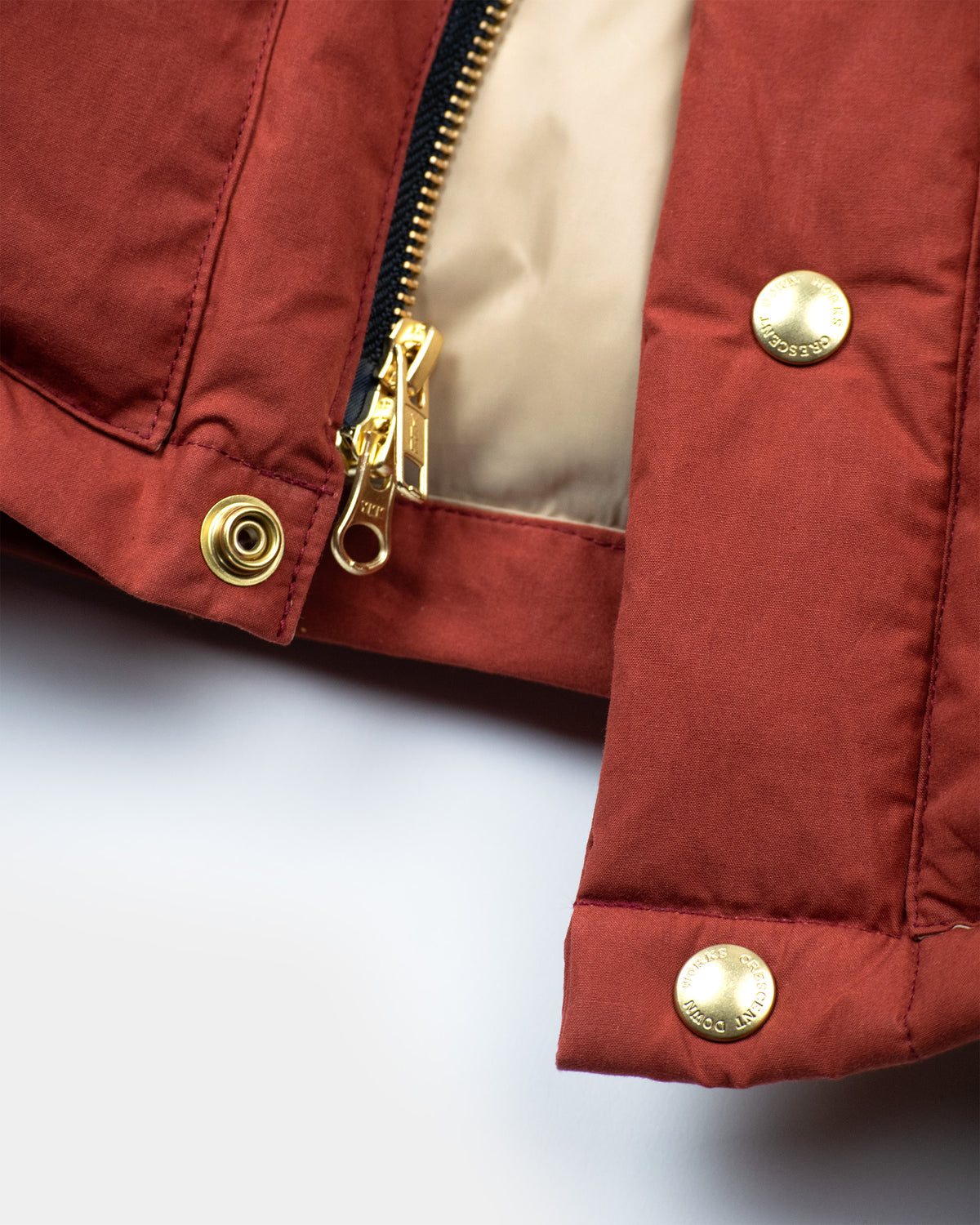 Down Italian Vest - Dry Wax Cotton - Paddington Red