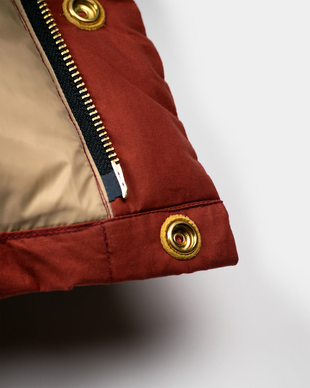 Down Italian Vest - Dry Wax Cotton - Paddington Red