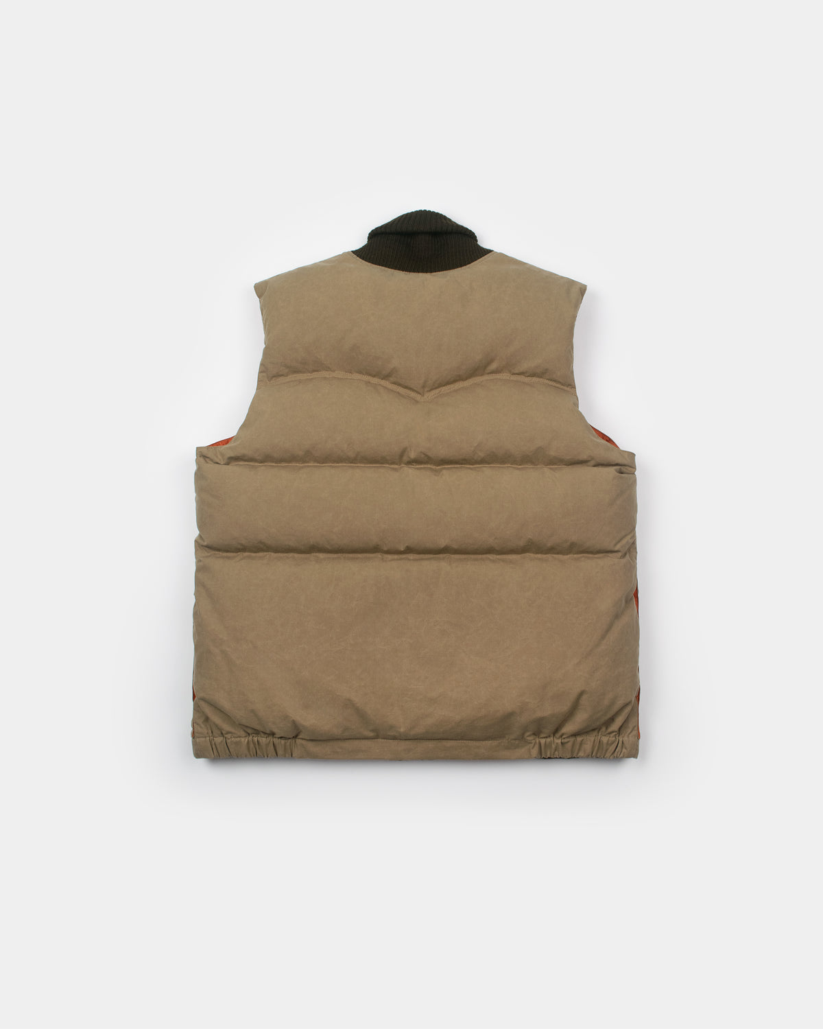 Italian Vest – Dry Wax Cotton - Golden Khaki &amp; Brown