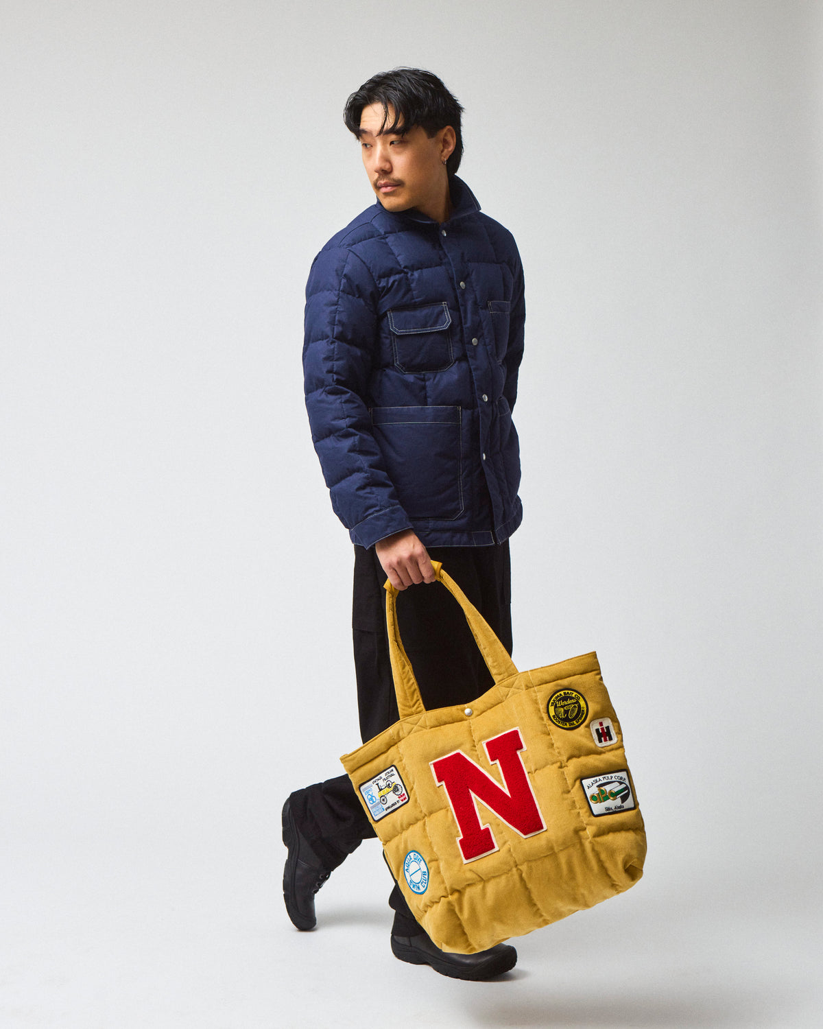 Down Chore Coat - Dry Wax Cotton - Navy