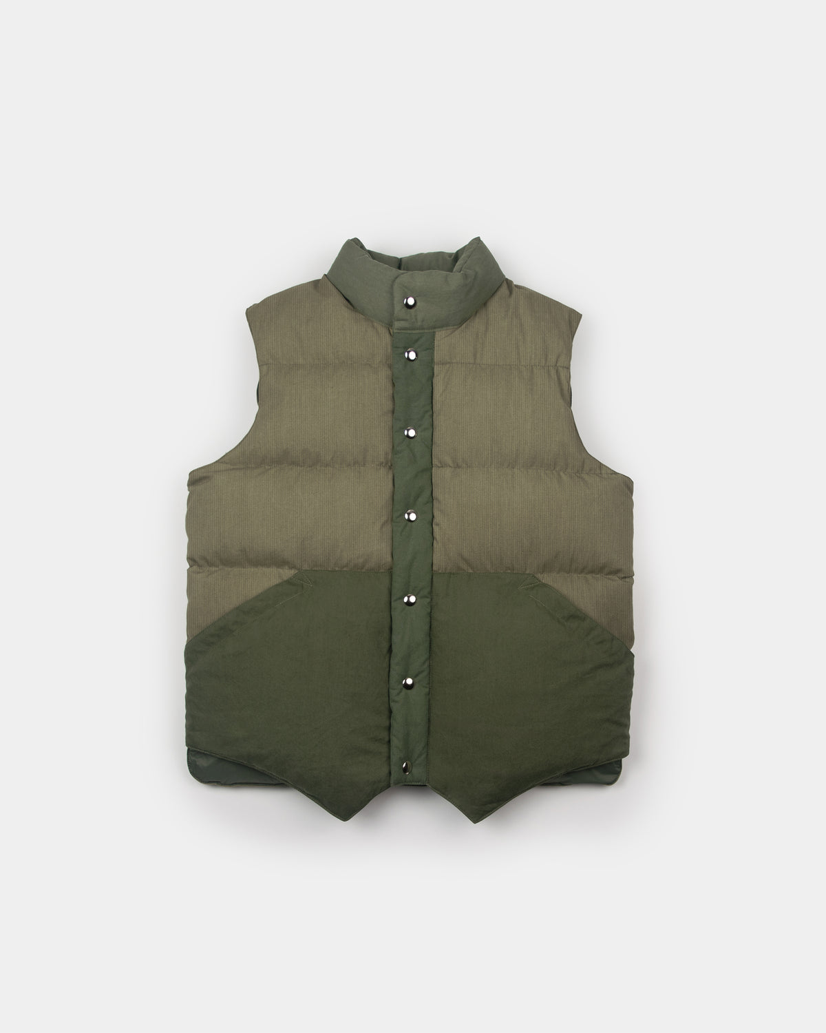 North by Northwest Vest - Army Surplus &amp; Corduroy - Patchwork Olive