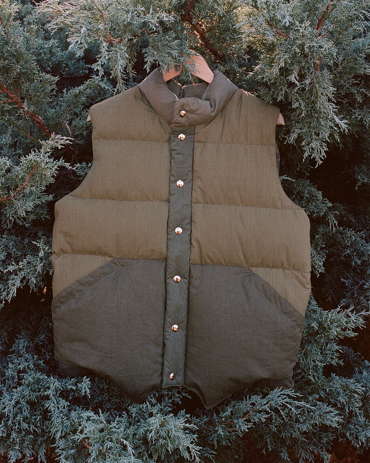 North by Northwest Vest - Army Surplus &amp; Corduroy - Patchwork Olive