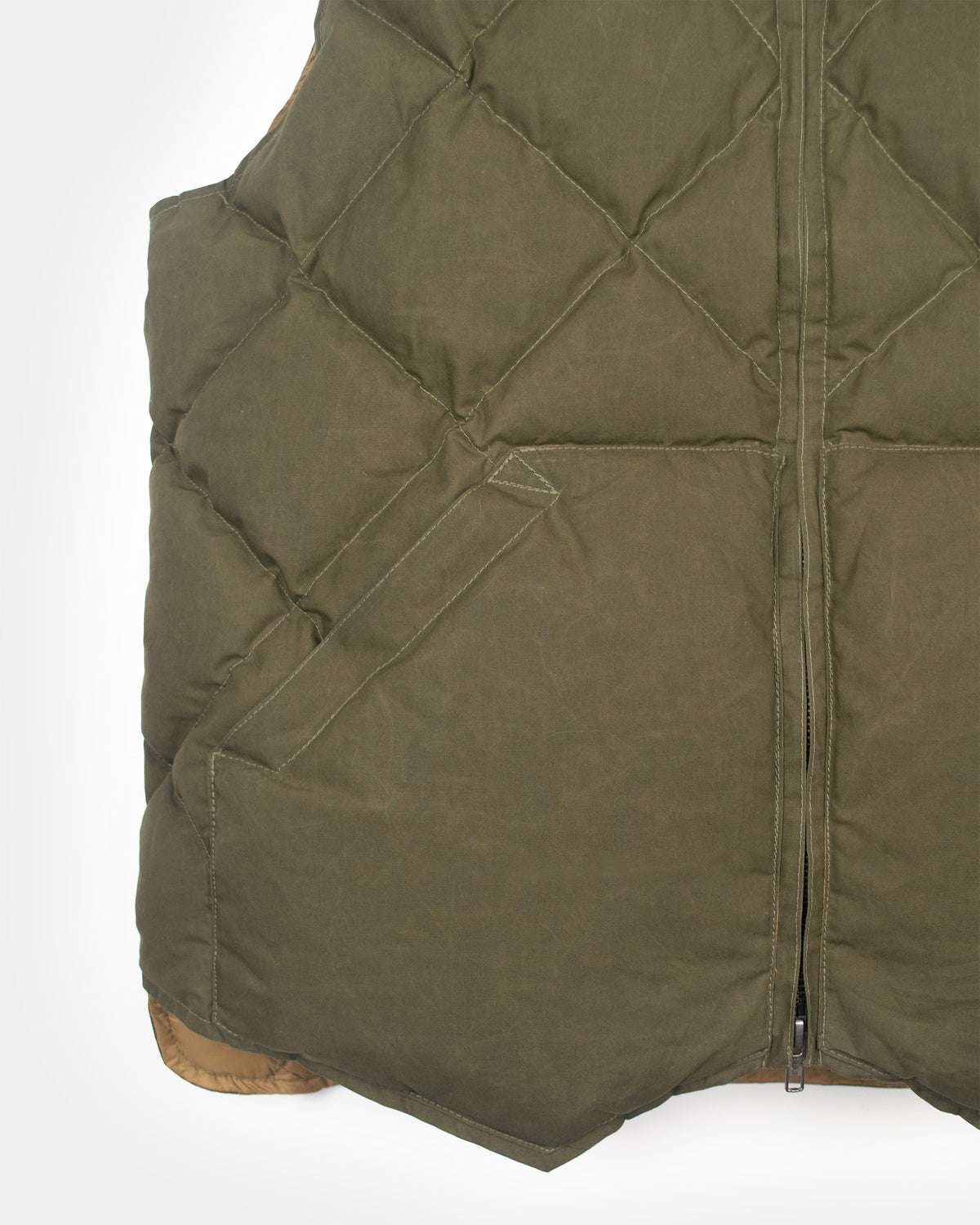NxNW Diagonal Quilted Vest - Dry Wax Cotton - Douglas