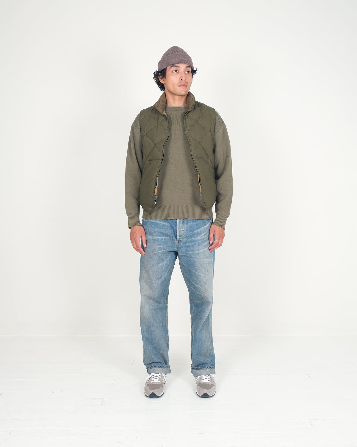 NxNW Diagonal Quilted Vest - Dry Wax Cotton - Douglas