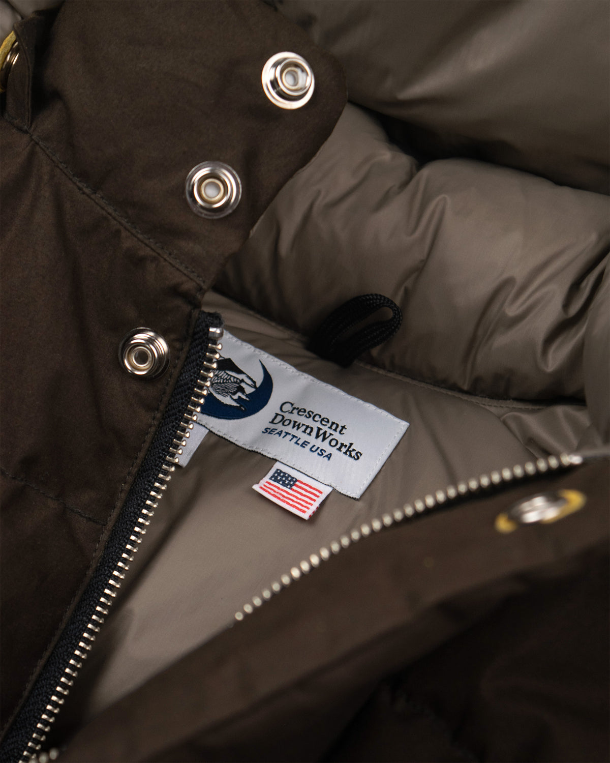 Classico Down Parka - Dry Waxed Cotton - Vintage Black (Dark Brown)