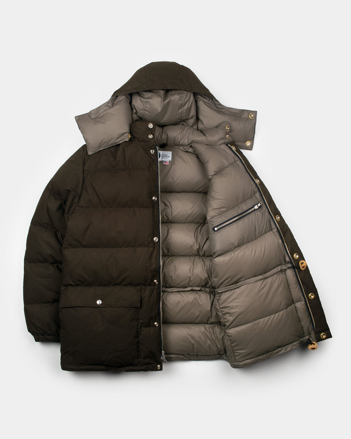 Classico Down Parka - Dry Waxed Cotton - Vintage Black (Dark Brown)