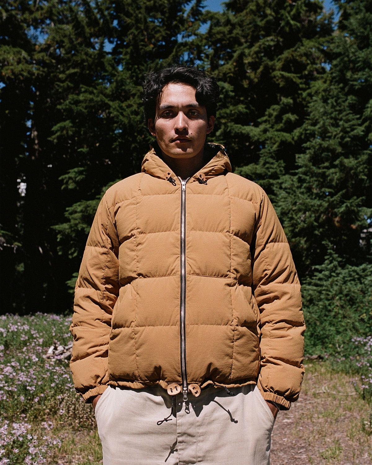 Hooded Sweatshirt - Recycled Ripstop - Mustard