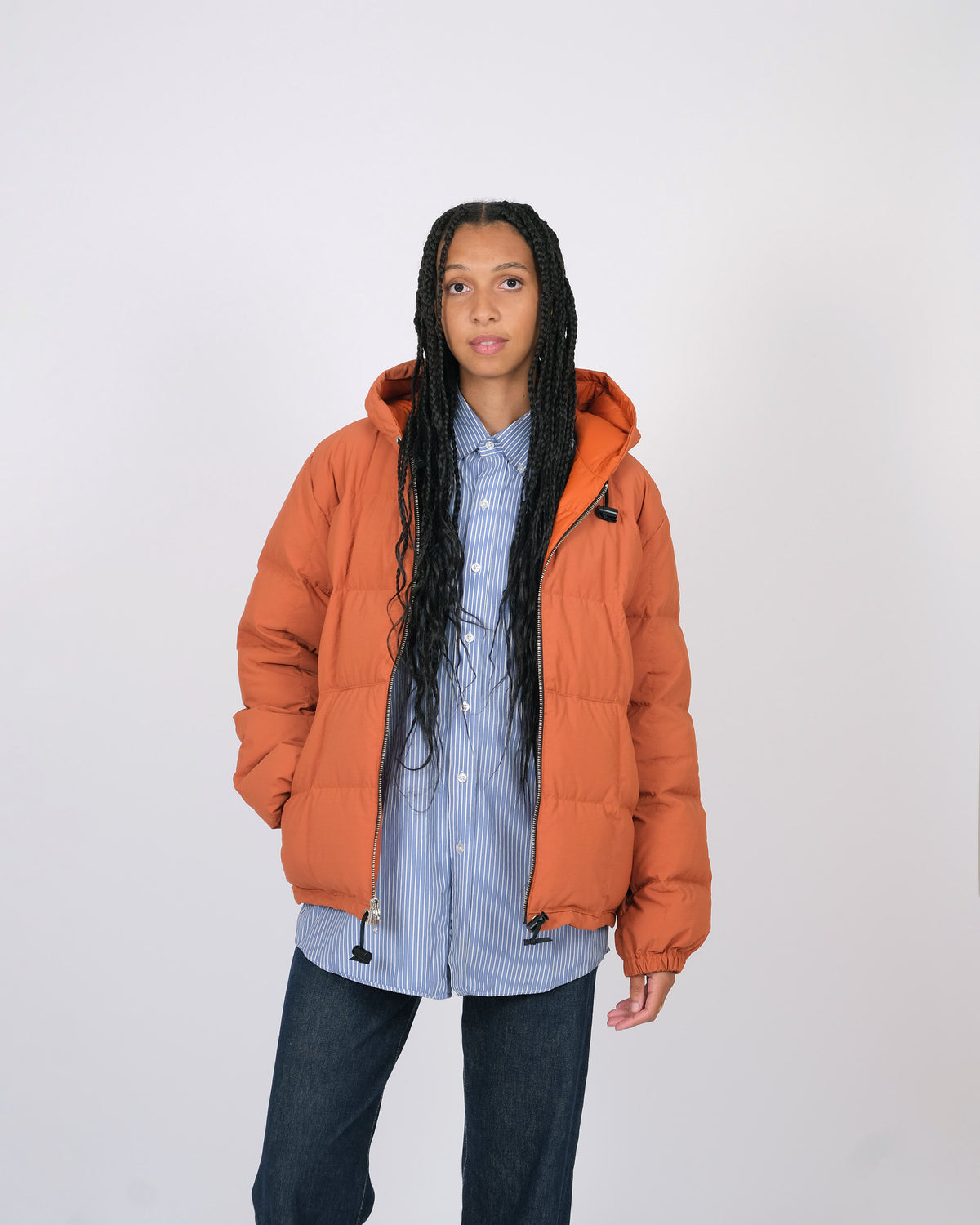 Hooded Sweatshirt - Recycled Ripstop - Orange