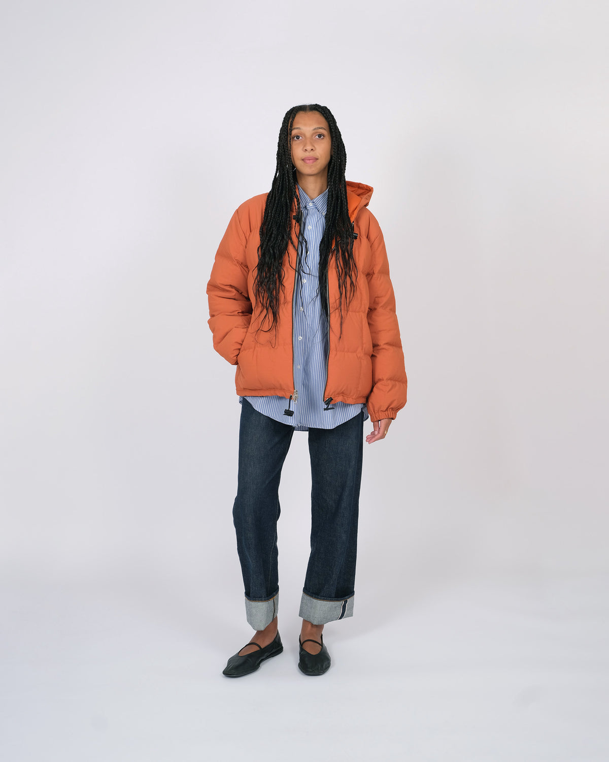 Hooded Sweatshirt - Recycled Ripstop - Orange