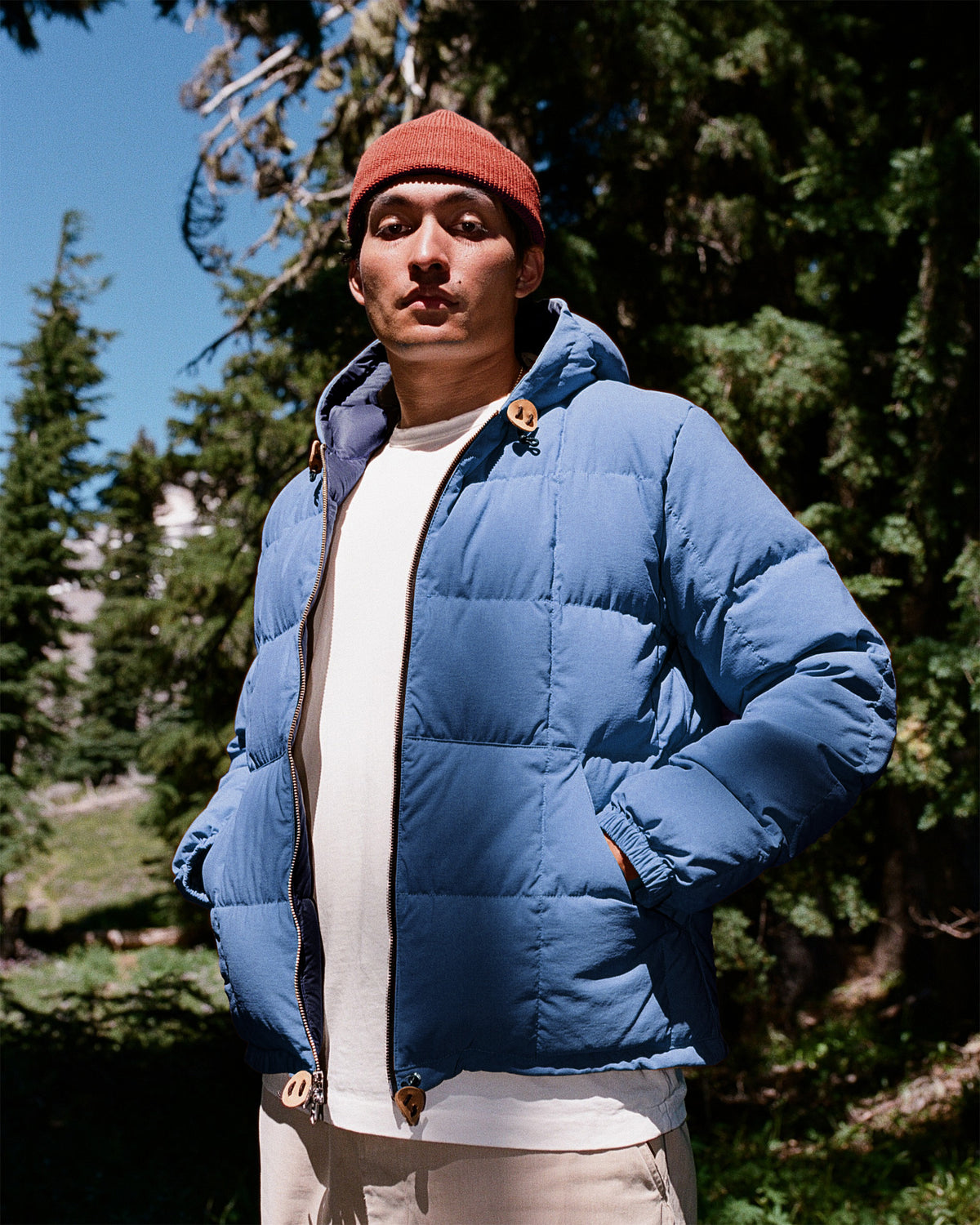 Hooded Sweatshirt - Recycled Ripstop - Sky