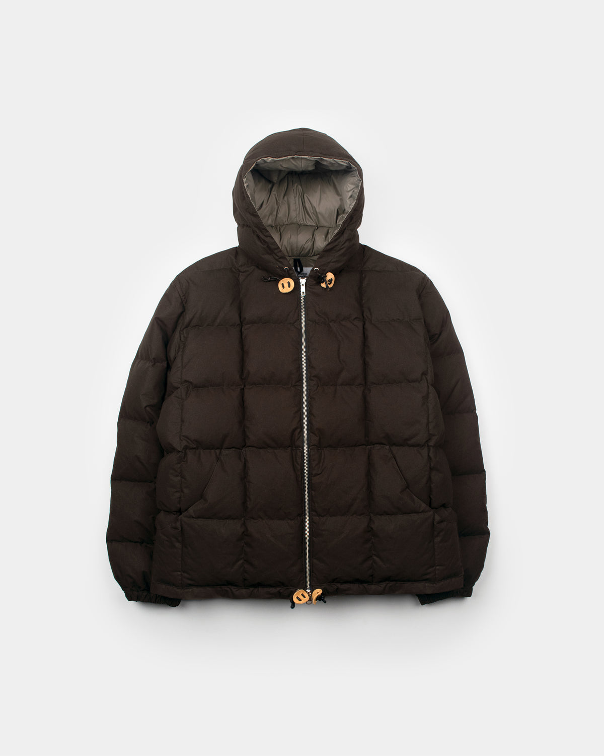 Hooded Sweatshirt - Dry Wax Cotton - Vintage Black (Dark Brown)