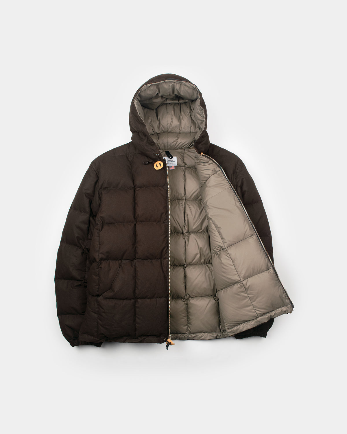 Hooded Sweatshirt - Dry Wax Cotton - Vintage Black (Dark Brown)