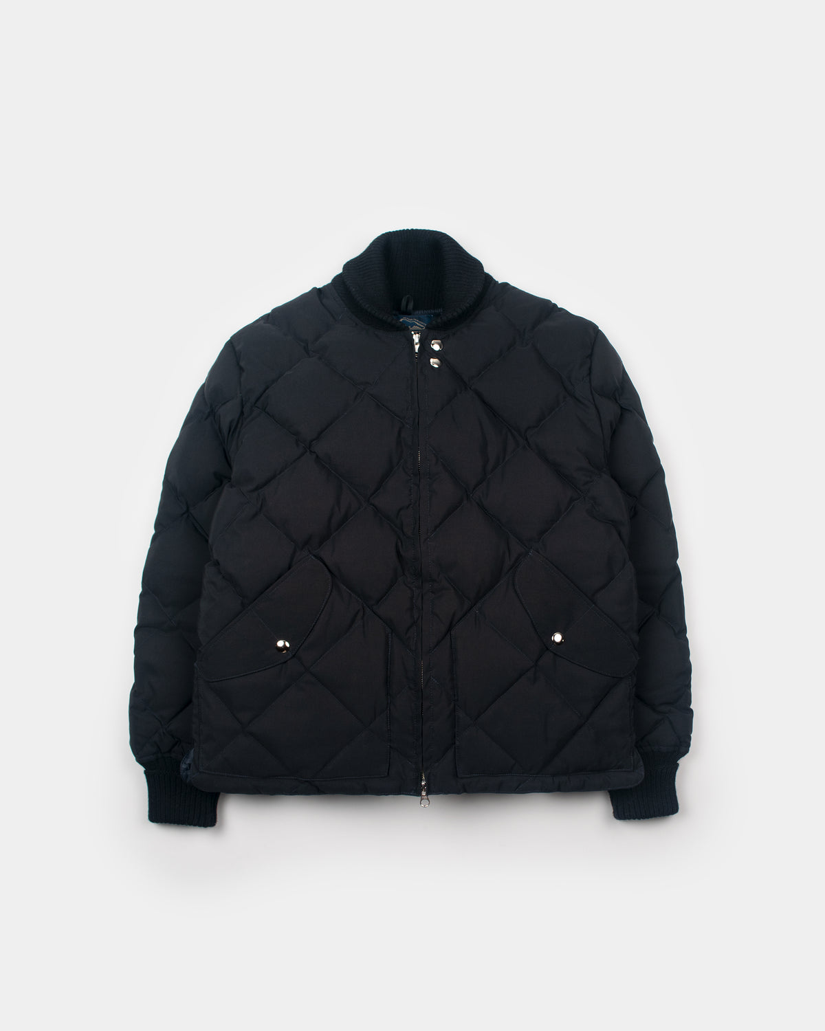 Diagonal Quilted Sweater - Black