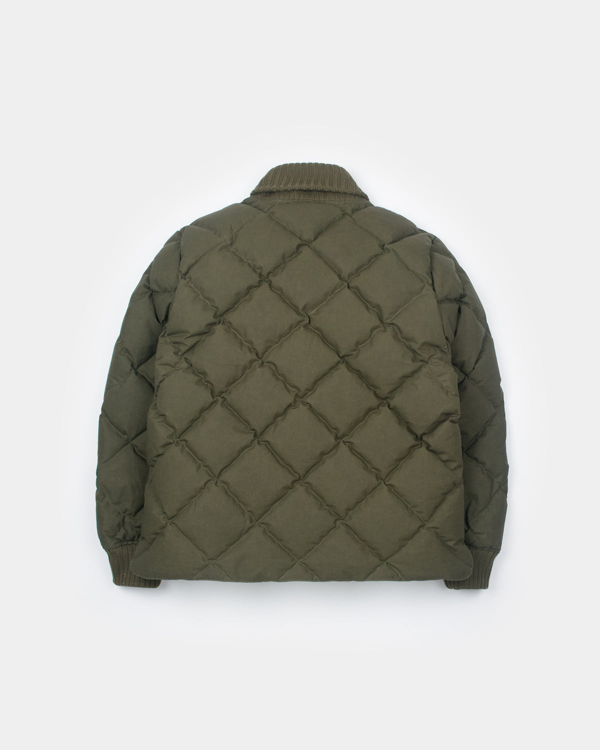 Diagonal Quilted Sweater - Dry Wax Cotton - Douglas Green