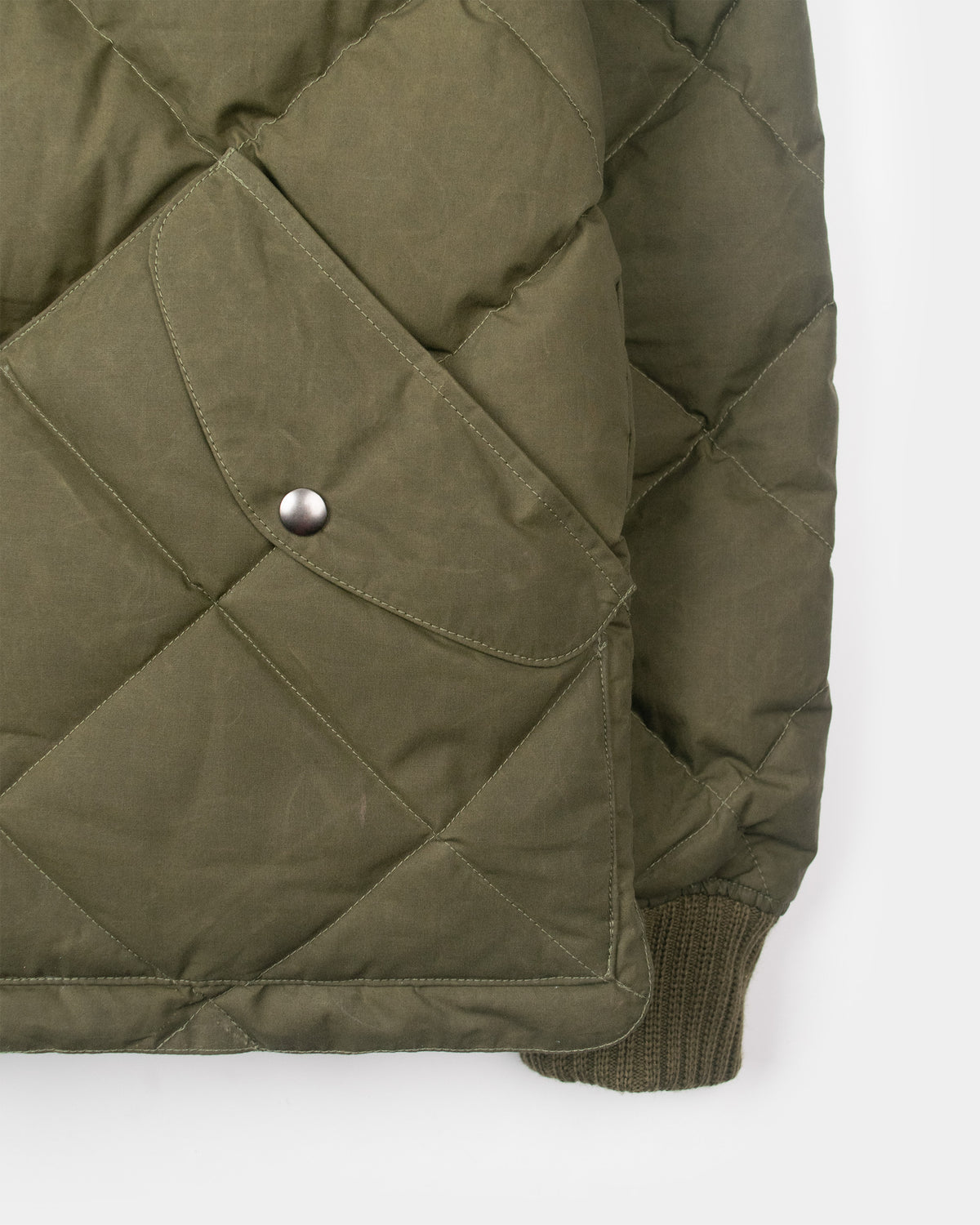 Diagonal Quilted Sweater - Dry Wax Cotton - Douglas Green